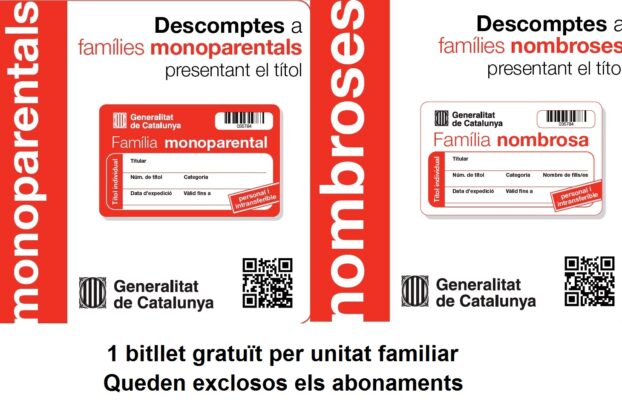 DESCOMPTES DISCAPACITATS, FAMILIES NOMBROSES I MONOPARENTALS